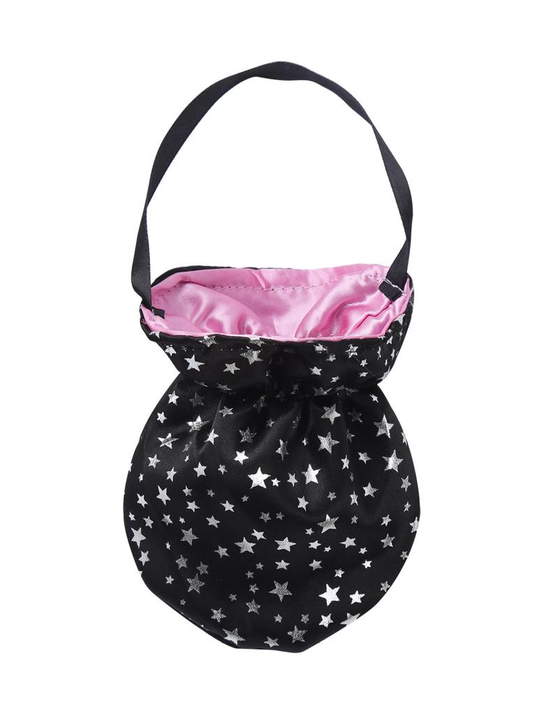 Kids Girls Witch Costume For Halloween Fancy Dress Up Dress With Pointed Hat Wand Candy Bag Set