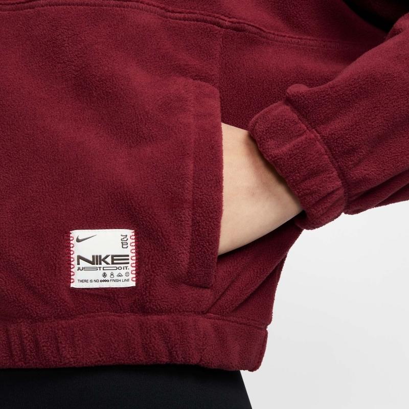 Nike Polar One Tf Hz Топ Год Змеи Лимитированная Серия Пуловер с Молнией до Середины Женские топы Бордовый HV8465677