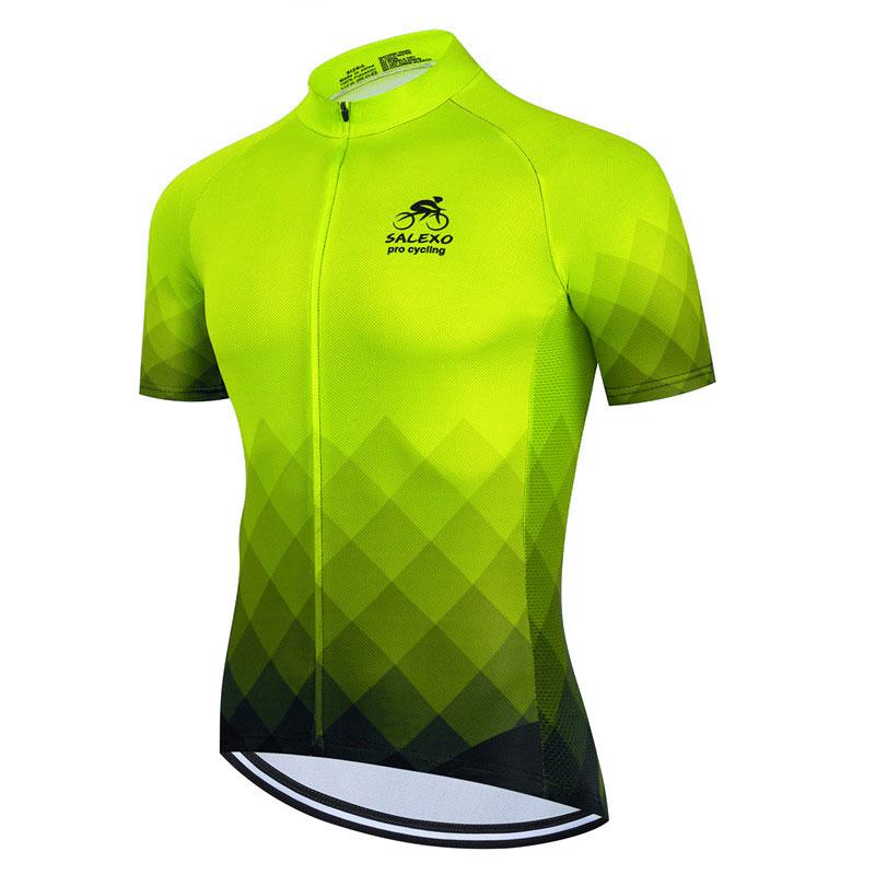 Salexo 2024 Велосипедная одежда флуоресцентный зеленый Ropa Ciclismo Мужская летняя велосипедная одежда костюм горный велосипед веломайка комплект