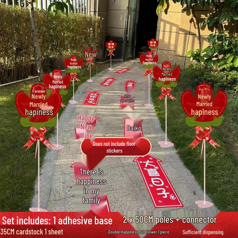 Rural Wedding Reception Road Sign Decoration Supplies