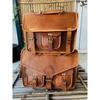 Handmade Leather Messenger Bag Crossbody Laptop Brown Bag ( Free Gift Pocket Handle Leather Brown Bag Size - 10 X 13 X 4 In )