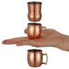 6 шт. Мини-кружки Moscow Mule с чеканкой, эспрессо-кружки, рюмки: Милые чашки 2 унции для мини-бара | Набор из 6 штук - Покрытие медью