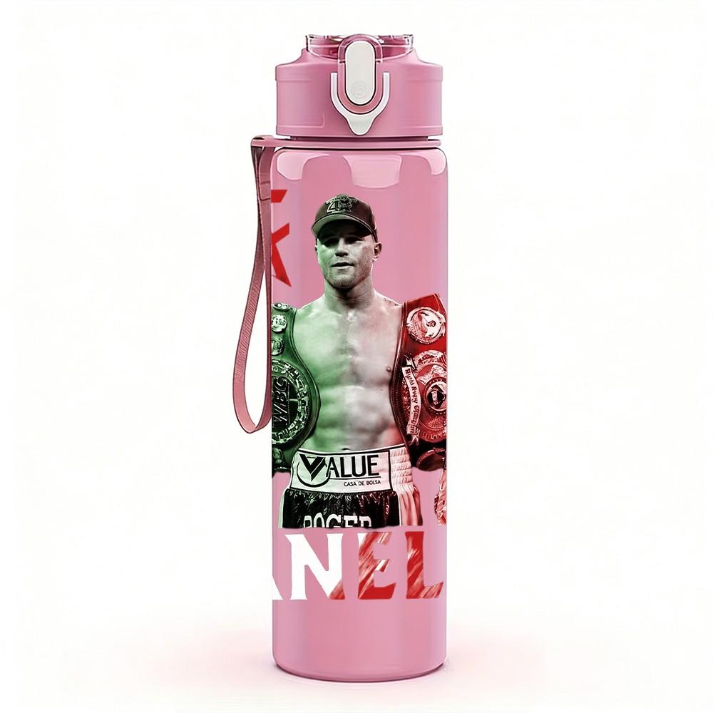 1PC Green Band Group 750ml sports water bottle leakproof straw lid outdoor office home