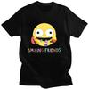 Футболка Smiling Friends с мультяшным принтом, винтажная хлопковая футболка, летняя футболка в стиле Харадзюку Каваи, милые модные футболки с круглым вырезом