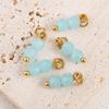 5pcs Colored Crystal Double Beads Charm Stainless Steel Earring Charms for Women DIY Handmade Necklaces Bracelet Jewelry Making