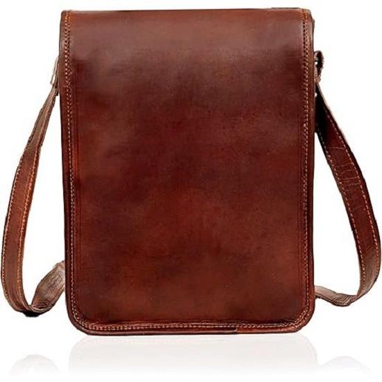 New Vintage Tablet Genuine Vintage Leather ipad/tab/Kindle Satchel Crossbody Shoulder Bag 11 Inch