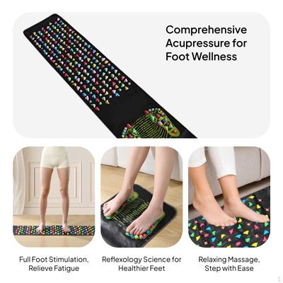 Массаж стоп Рефлексология Ходьба по камням Портативный акупрессурный коврик Акупунктурный коврик для ванной комнаты Пожилые люди Стоять