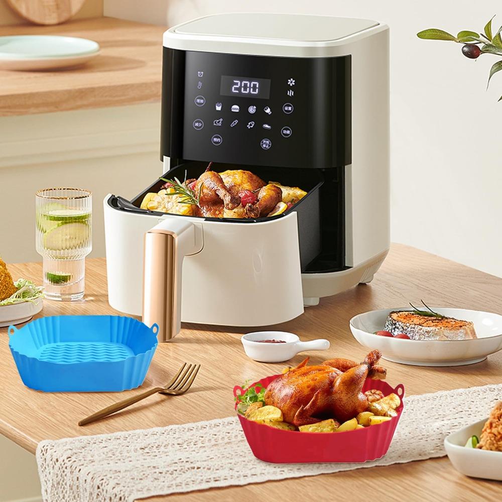 Soft Square Silicone Pot Mould Liners Baking Basket New Silicone Mold for Air Fryer