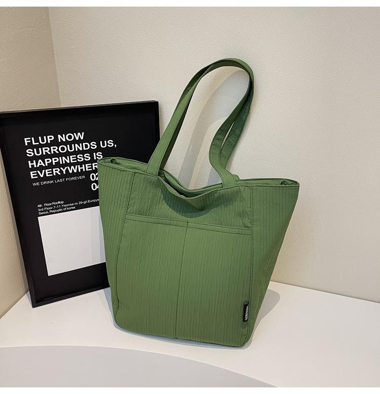 Холщовая сумка Сумка в стиле ленивого ветра Женская вместительная новая универсальная на плечо сумка-тоут для студентки