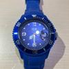 Б/у ICE WATCH Синий Силиконовый Водонепроницаемый Часы На Батарейках