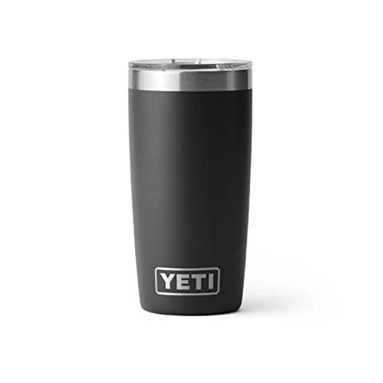 YETI Rambler 10 Ounce Tumbler Stainless Steel Vacuum Insulated MagSlider Lid (Black)