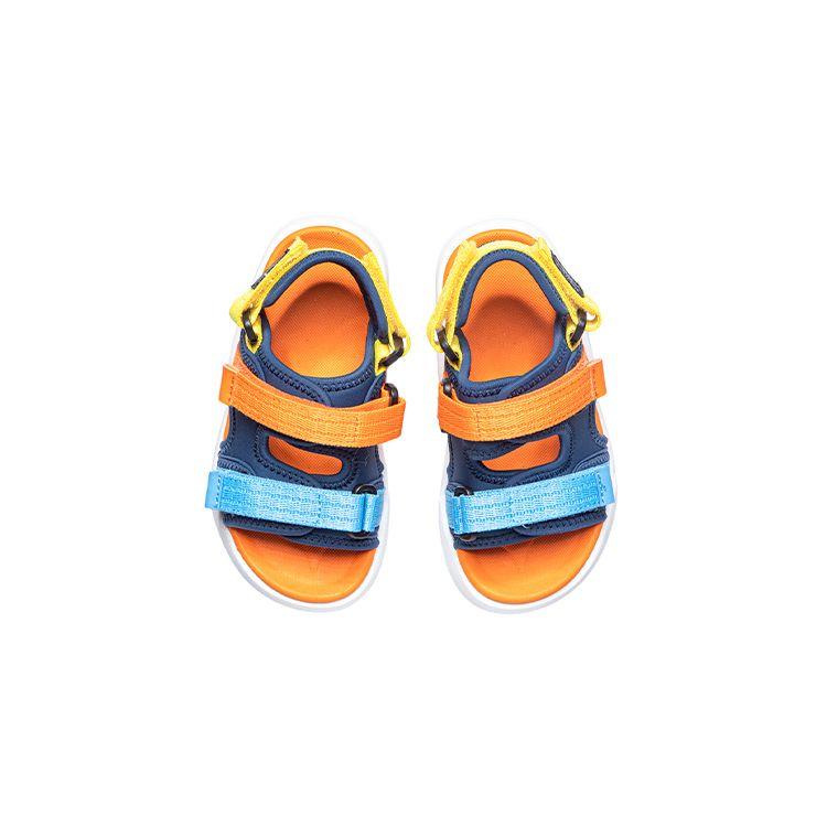 Li Ning Kids Coca Sports Sandals Детские сандалии Синие Оранжевые YKKR008-3