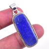 Natural Lapis Lazuli Gemstone 925 Solid Sterling Silver Gift Pendant 1.75" J6q13