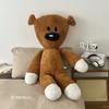 Big Size Cute Brown Bear Plush Toy Giant Hug Pillow Soft Fluffy Stuffed Mr. Bean Bear Doll for Fans Birthday Gift Home Decor