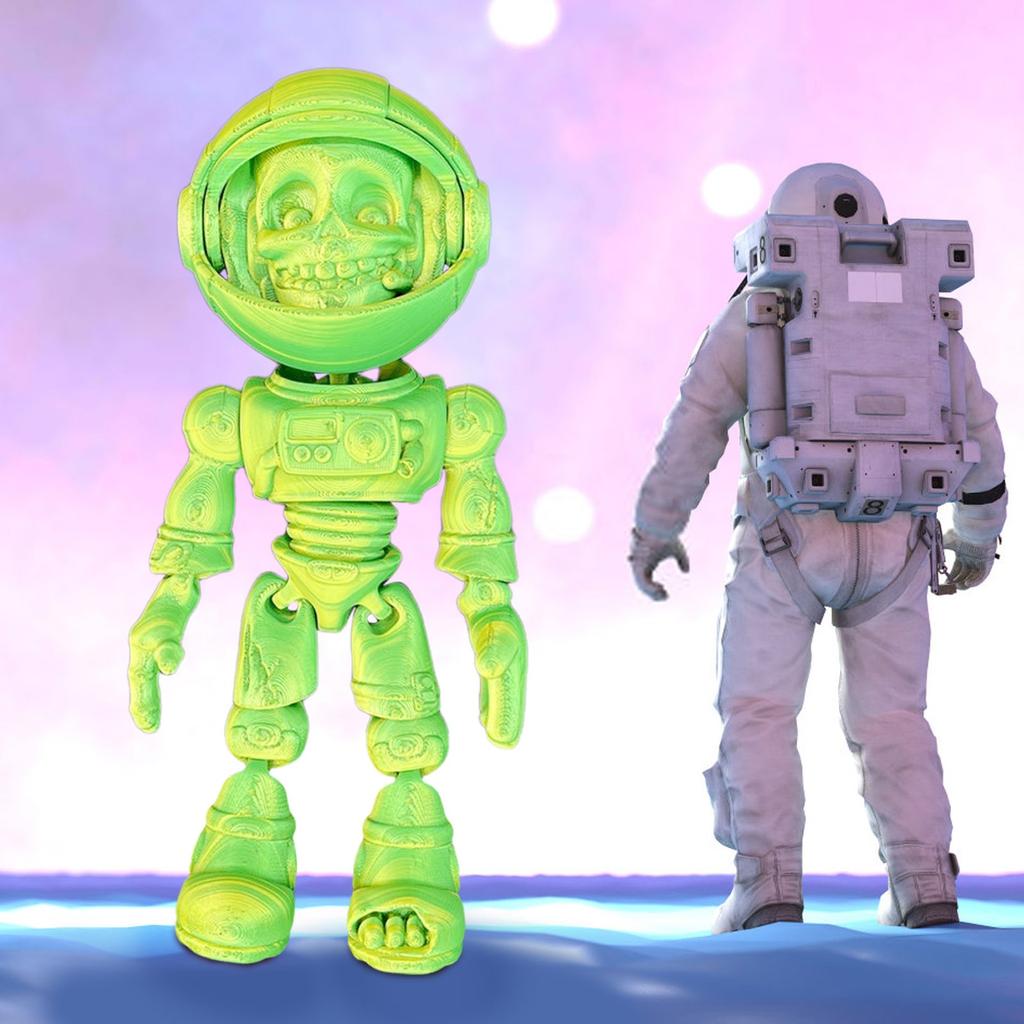 3D-печатная фигурка скелета астронавта, шарнирная игрушка, три цвета