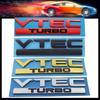 3D Premium VTEC TURBO Car Hood Fender Trunk Rear Bonnet Nameplate Decal Emblem Badge Sticker for Civic