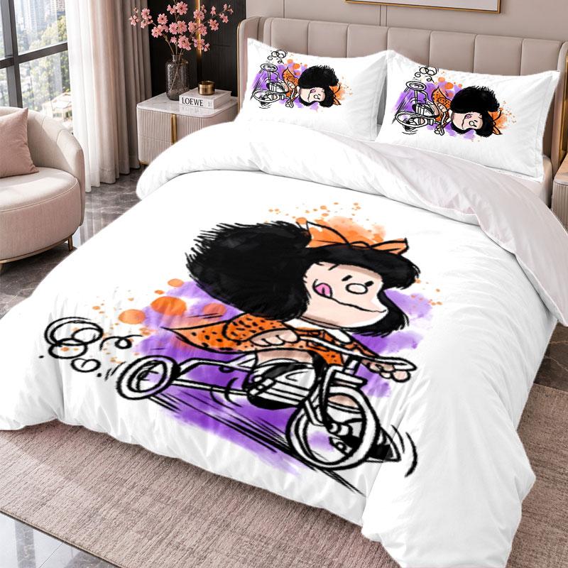 Mafalda 3Pcs Bedding Set Duvet Cover With Two Pillowcases For Bedroom Home Decoration