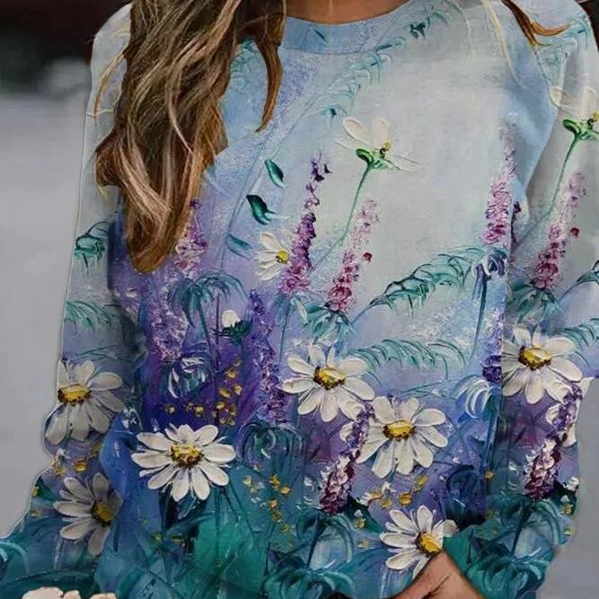 Женский лонгслив с принтом