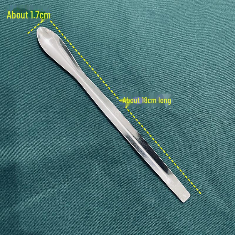 Набор из двух- и односторонних ложек для взятия проб лекарств из нержавеющей стали (22см) - 3 шт.