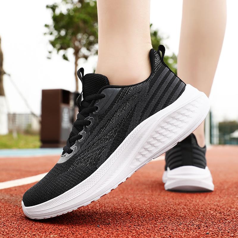 Fashion Women's Platform Training Lightweight Jogging Anti Slip Thick Sole Sports Wear-resistant Men's Casual Tennis Shoes Large Size