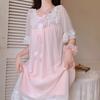 Woman Robe Nightgown Long Sleepwear Vintage Elegant Homewear Ladies Long Dress Full Length Nighties
