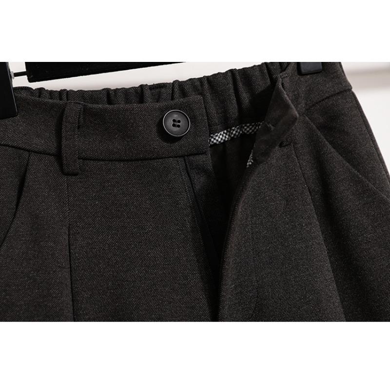 DIMANAF 2024 Большой размер Осень Зима Женские Новые Свободные Брюки Однотонные Брюки-галифе С Высокой Посадкой Базовые Повседневные Брюки Длинные Брюки