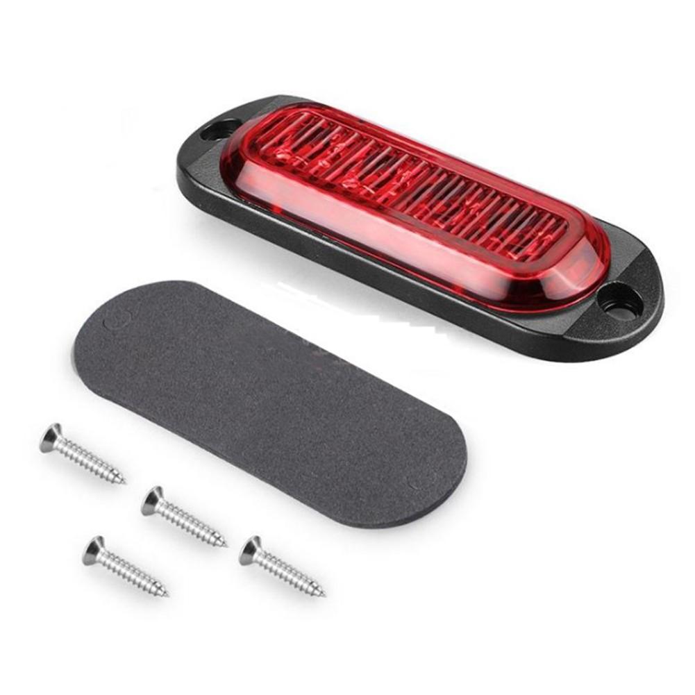 2 шт., боковой габарит, прицеп, грузовик, автофургон, светодиодная лампа, красная водонепроницаемая 12/24 В