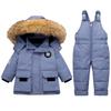 Toddler Snowsuit Boy Baby Winter Coat Girl Snow Pants and Jackets Bib 1-2-3-4-5T Kid White Pink