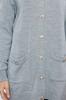 Women's Fashionable Stylish Hijab Cardigan Gray Melange Knitwear Cardigan with Pockets and Button Detail