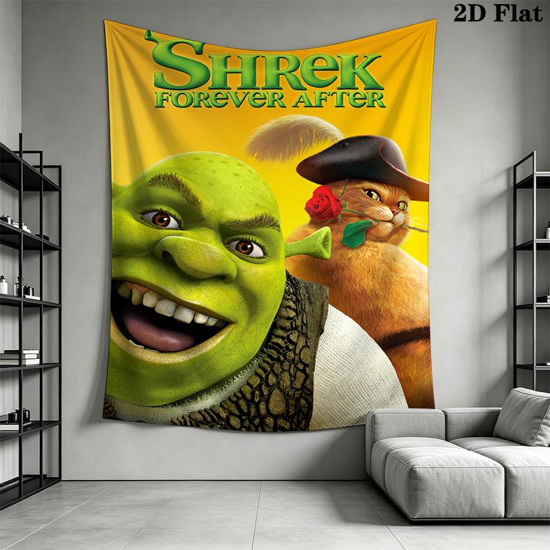 Shrek Ultimate Fantasy Adventure Tapestry Fashion Print Wallmounted Christmas Gift Atmospheric Background Cloth Homestay Soft Decoration Tapestry