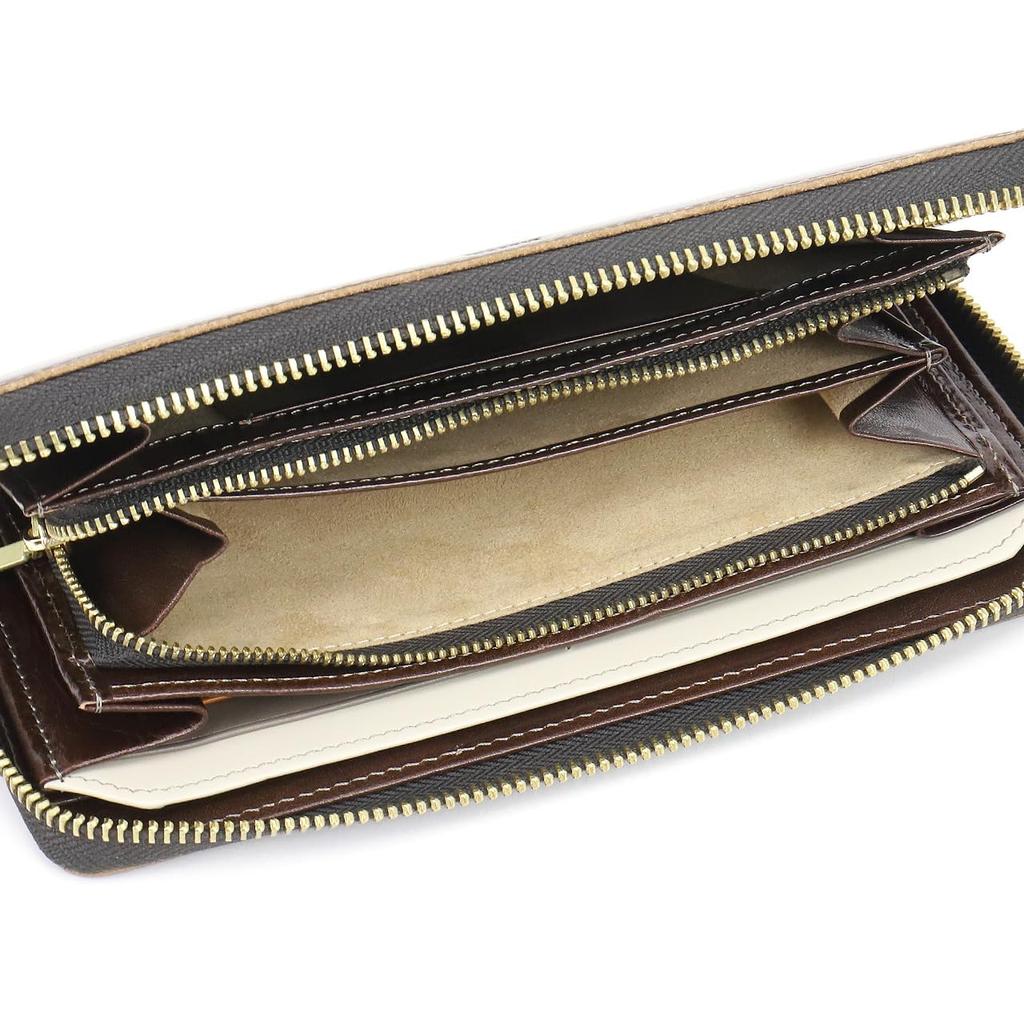 Длинный кошелек Takeo Kikuchi Idea на молнии, 756607, коричневый