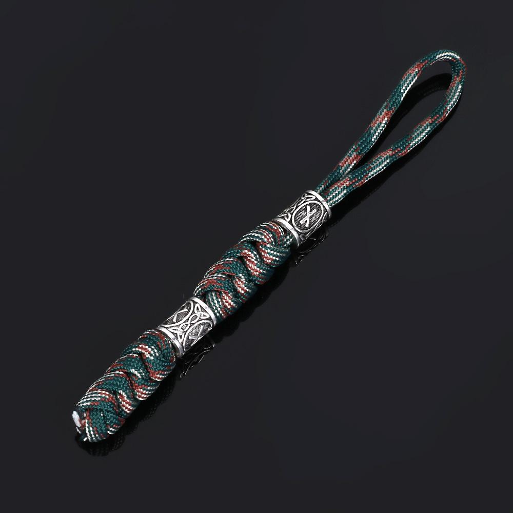 Набор для выживания Брелок для ножей Шнуры для парашютного шнура Брелки для ключей от автомобиля Брелки-подвески Брелок с рунической бусиной