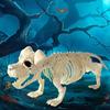 Украшение-скелет кошки на Хэллоуин Жуткие мини-скелеты Костяные статуэтки Подвижные Фигурки скелетов крысы, собаки, паука, кошки, совы