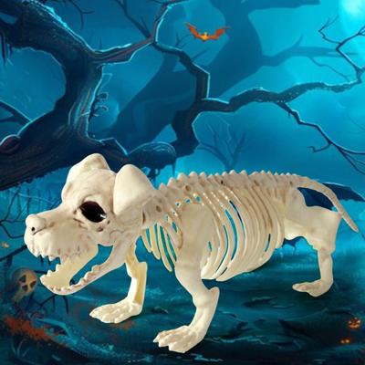 Украшение-скелет кошки на Хэллоуин Жуткие мини-скелеты Костяные статуэтки Подвижные Фигурки скелетов крысы, собаки, паука, кошки, совы