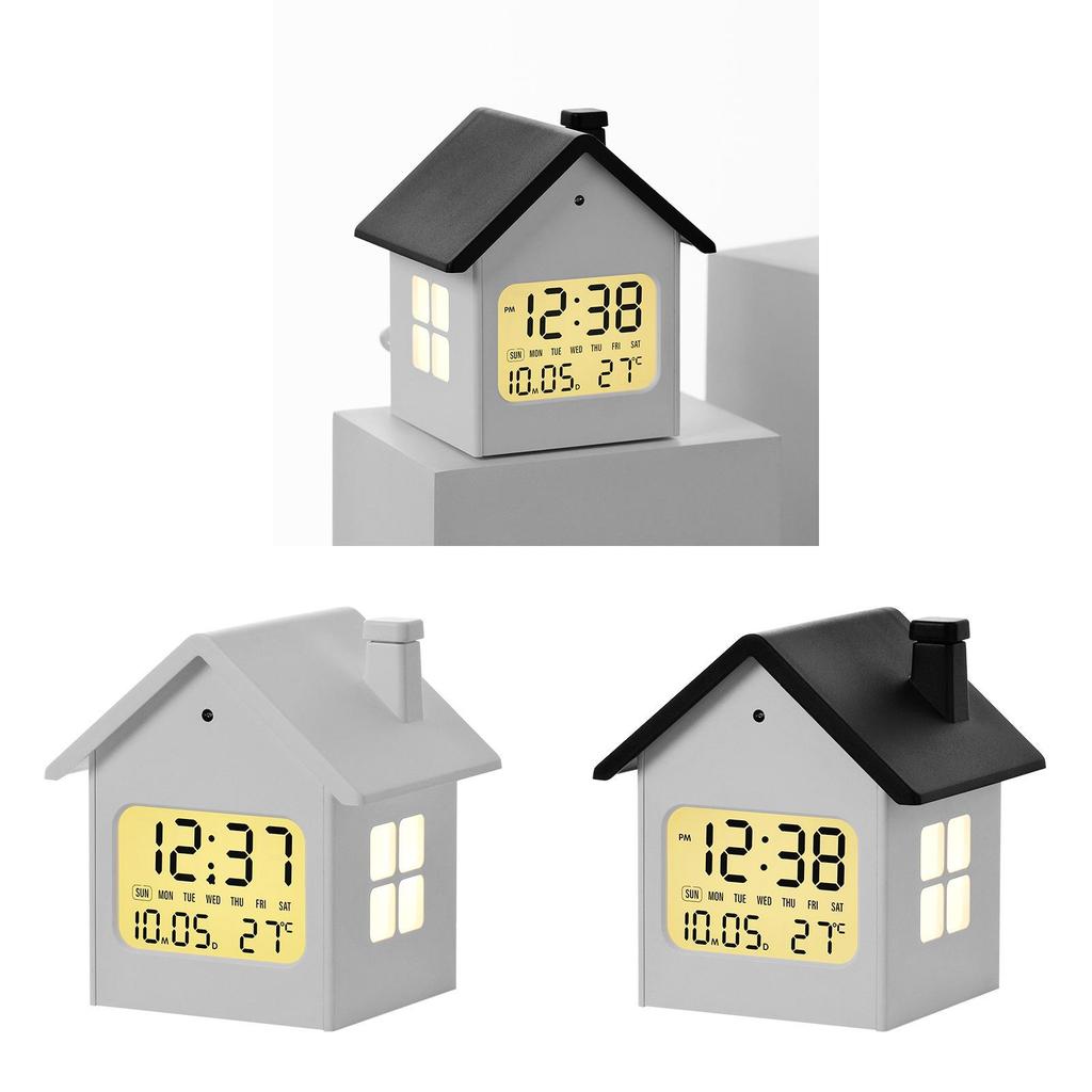 Kids Bedroom Alarm Clock With Night Light And Electronic Lcd Screen For Childrens Decor