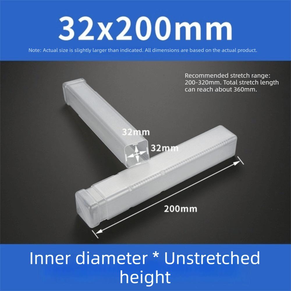 5pcs Portable Square Drill Bit Packaging Boxes Transparent Plastic Packaging Box Telescopic Storage Boxes Accessories Storage