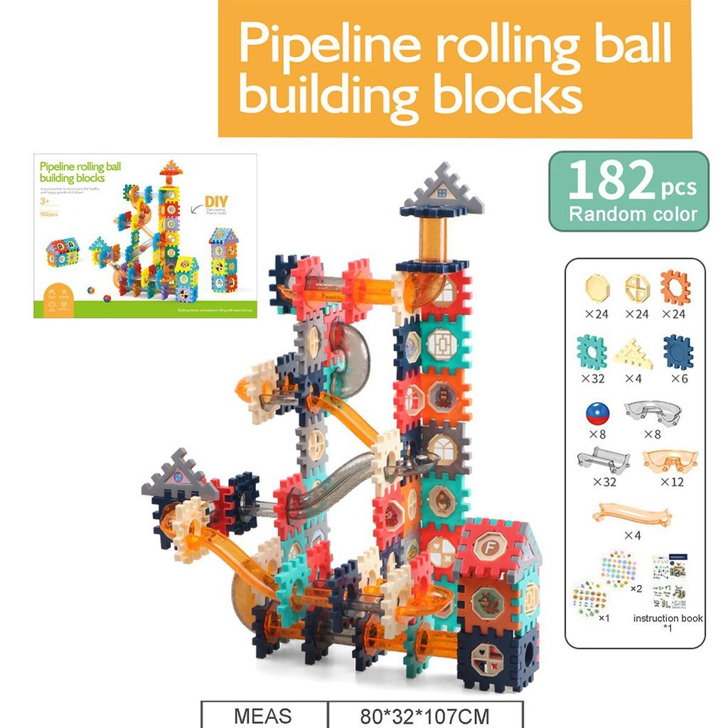 Slide Ball Building Block Children Assemble And Build Slide Marble Educational Toy Gifts