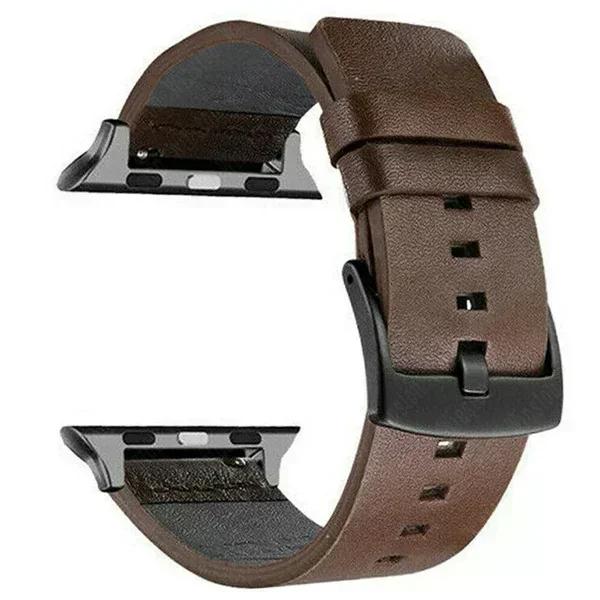 Кожаный ремешок для Apple Watch Ultra 2 49 мм, ремешок 9 8 7 45 мм 41 мм, высококачественный ремешок для IWatch Series 6 SE 5 4 44 мм 40 мм Correa
