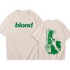 Streetwear Rapper Frank Double Sided Print T Shirt Rap Men's Blond Hip Hop Tshirt Ocean Oversized Women Casual Pure Cotton Tees