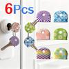 6Pcs Silicone Key Identifier Flower Pattern Key Protector Reusable Silicone Key Cover  Office