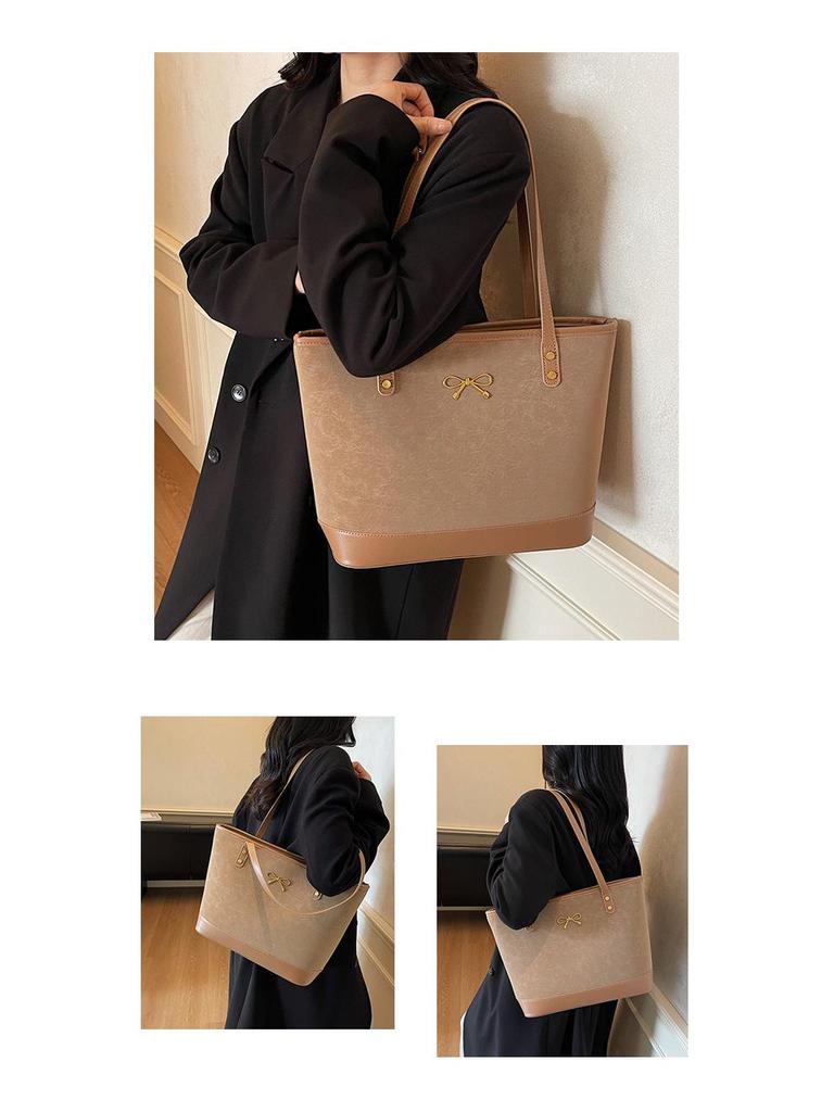 2025 Зимняя женская универсальная сумка-тоут через плечо большой вместимости - Высококлассный, простой дизайн для поездок на работу