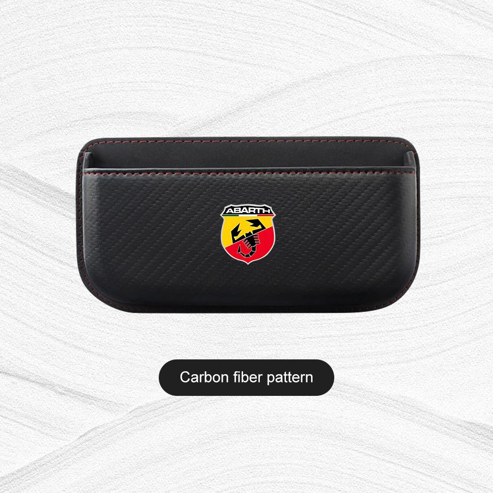 Car Door Storage Box Cards Phone Key Collecting Case For Abarth 500e 500C 595 595C 695 600e 124 Sticky Pouch Auto Accessories