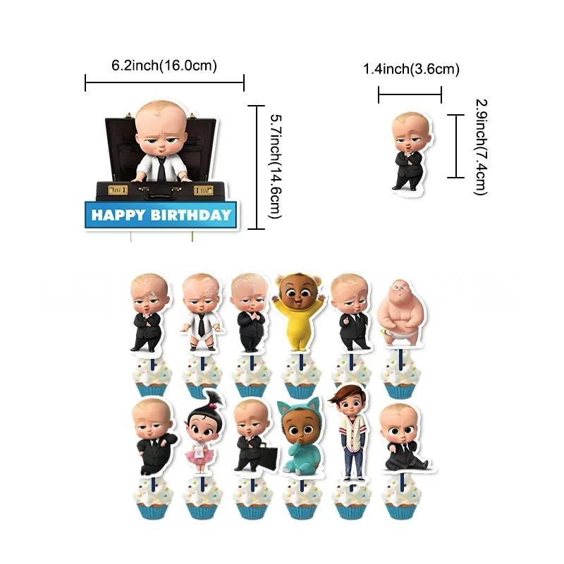 Bossed Baby Theme Birthday Party Decoration Newborn 1St Tableware Set Plate Cup Balloons For Kids Baby Shower Party Faovrs Gifts