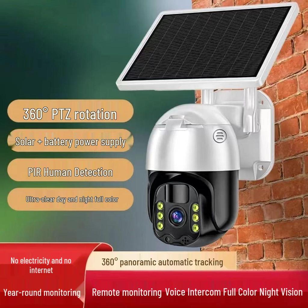 360° Solar Surveillance Camera with Full-Color Night Vision, Smart Tracking, Waterproof, A3 Model - Free Shipping