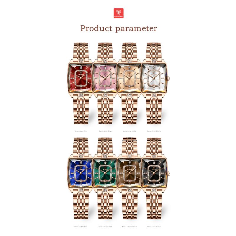 POEDAGAR Luxury Elegant Watch For Woman Date Waterproof Rectangle Ladies Watch Stainless Steel Quartz Women Watches