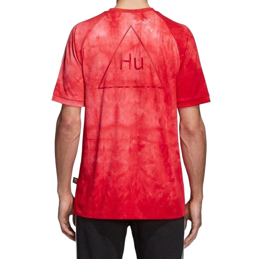 adidas Оригинальная толстовка Pharrell Williams Hu Holi Scarlet в полоску, удобная футболка с коротким рукавом, мужские топы CW9101