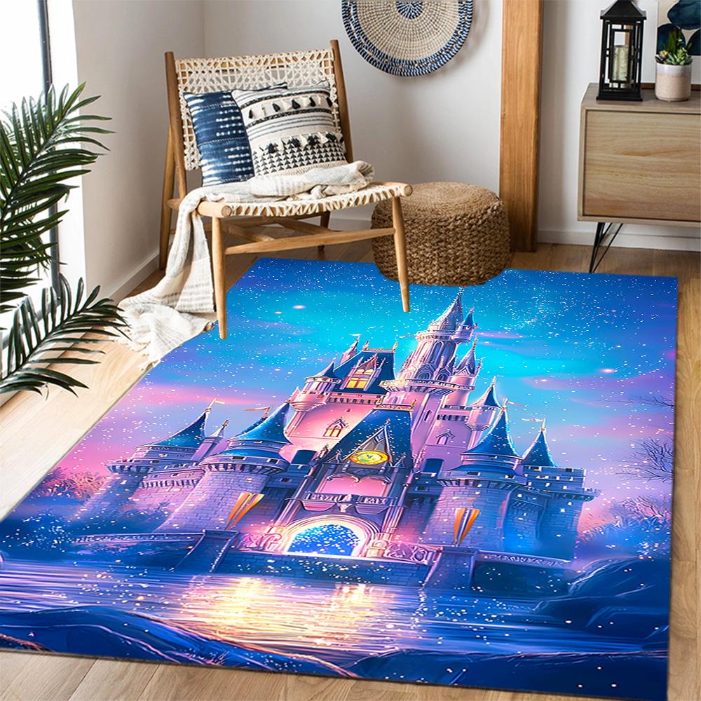 Frozen Olaf Cartoon Theme Non-Slip Rug - Made of polyester, suitable for home décor, bedrooms, living rooms, entryways, and studios.