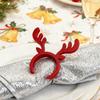 Reindeer Napkin Ring Christmas Napkin Holder 3D Printed Antler Napkin Ring for Holiday Parties Xmas Dinner Wedding Decor