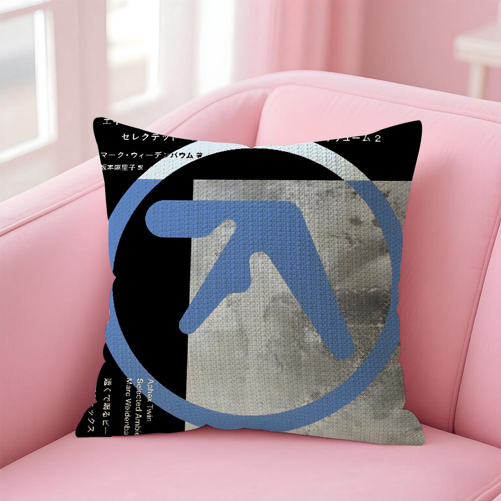 Aphex Twin Richard D James Наволочка из натурального льна Двусторонняя печать Декоративная наволочка для дивана Домашний декор Подарок