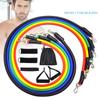 Resistance Band Set Multifunction Fitness Tension Rope 5-Tube Elastic Tension Rope for Stretching Abdomen Training Gym Equipment